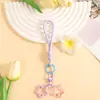 Lanyard de celular duplo pentagrama doce, material para DIY de capa de celular, chaveiro, pulseira de pulso, pingente de boneca, componentes de acessório