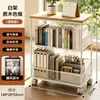 Estante de almacenamiento móvil para mesita de noche, gabinete lateral de almacenamiento multicapa, estante organizador, mesa lateral y mesa de centro multicapa para la sala de estar