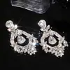 Pendientes de Borla Flor de Diamante Incrustada con Aguja de Plata 2025 Pendientes de Nicho Exagerados de Industria Pesada Europea y Americana Lujo Accesible Pendientes de Gama Alta para Mujer