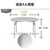 Mesa de comedor plegable de acero inoxidable, grande, redonda, para uso doméstico, para exteriores, portátil, para mercado nocturno, mesa sencilla para acampar al aire libre