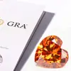 Piedras sueltas de moissanita en forma de corazón de colores en color D, rosa, amarillo, azul, rojo, gemas de moissanita accesorios para joyería al por mayor