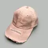 Gorra de Béisbol Bordada con Letras Estilo Urbano Desgastada Unisex Visera Solar Coreana Retro Personalidad Gorra Pico de Pato Mayoreo
