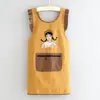 Delantal resistente al agua para cocinar en la cocina, uso doméstico, delantal de cintura con volantes para mujer, adecuado para catering, repostería, ropa de trabajo para floristería, con texto impreso