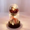 Luces de Cadena con Cubierta Transparente para Regalo Transfronterizo Luz Nocturna de Flor de Rosa Rosa Rosa Artificial Estilo Celebridad de Internet Regalo del Día de San Valentín Lujo Ligero