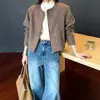 Jaqueta de lã feminina coreana Dongdaemun de alta qualidade com um estilo chique e elegante, moda tweed de comprimento curto
