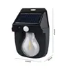 Lámpara Solar Pequeña para Casa Exterior, Lámpara de Pared con Sensor de Tungsteno Luz Cálida, Lámpara de Pared Impermeable para Patio, Villa, Jardín