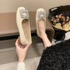 Zapatos Planos de Punta Cuadrada para Mujer, Novedad Otoño 2025, Moda Versátil, Suela Suave Antideslizantes, Mocasines Cómodos