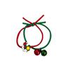 Acessório de cabeça de Natal para crianças, elástico alto, anel de cabelo para meninas, sino, corda de cabelo, elástico, fofo, elegante, pequena princesa, corda de cabeça