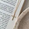 Collar de Cruz Incrustada de Diamantes de Plata de Ley S925 para Mujer, Diseño Japonés de Nicho, Cadena de Clavícula de Gama Alta, Popular en Xiaohongshu