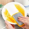 Esponja para Lavar Platos Casera Esponja Cuadrada para Platos de Cocina Antiadherente Absorbente de Grasa Esponja de Doble Cara Bloque Limpieza
