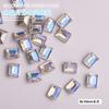 Celebridad de Internet Pedrería Súper Brillante para Uñas Pedrería Blanca de Base Puntiaguda Irregular Pedrería en Forma de Corazón Dulce de Roca Accesorios para la Cabeza Octagonales Accesorios para Uñas