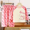 Conjunto de Ropa para el Hogar para Niños, Pijama de Bebé de Algodón Puro Nuevo Estilo Otoño, Ropa Cálida para Niños, Ropa para Niñas, Ropa para Niños al por Mayor