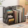 Prateleiras de armazenamento por assunto, organizadores de mesa para estudantes, suportes para livros, soluções de armazenamento de livros, artigos de papelaria domésticos e porta-canetas, estantes de livros