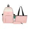 Novas Mochilas Escolares Simples para Alunos do Ensino Fundamental, Mochilas de Estudo com Aparência Sofisticada, Mochilas Escolares Coreanas da Moda de Grande Capacidade