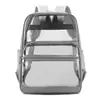 Amazon 2026 Mochila Transparente de Gelatina de Gran Capacidad Impermeable para Estudiantes Bolsa Escolar Mochila de PVC Mochila de Gelatina