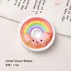 Acessórios de Resina DIY Desenho Animado Cor Sólida Animais Felizes Presilhas de Cabelo Capa de Celular Fivela de Sapato Chaveiro Pingente Decorações