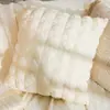 Funda de Cojín Decorativo para Sofá Cama Estilo Retro de Gama Alta Tono Crema Cojín Lumbar Marrón Funda de Cojín para Ventana de Rincón
