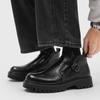 Botas para Hombre Otoño Nuevo Piel Suave Suela Blanda Suela Gruesa Piel Genuina Caña Media Botas de Piel Británicas Modernas Botas Chelsea Botas para Hombre