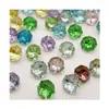 Broca de unha Millennium cristal corte rosa oito pontas fundo super flash diamante de vidro K9 acessórios para vestuário atacado