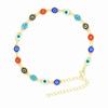 Europa y Estados Unidos pulsera de tobillo de ojo del diablo transfronteriza nueva pulsera de tobillo simple moda callejera cadena para pierna de mujer de playa joyería de alta gama