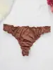 Ropa interior de Tela Aceitosa Francesa, Tanga Elástica Cómoda, Braguitas Ligeras y Maduras para Niña, Mujer Cintura Media-Baja Pura Deseo 480