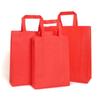 Bolsa de tela no tejida en blanco, bolsa de mano tipo tote, bolsa de regalo con película de termosellado, bolso de mano para llevar, bolsa de compras promocional, logo impreso