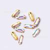Fondo Dorado 5*15mm Oval Largo Cristal Garra Diamante Punta Fondo Pedrería DIY Ropa Zapato Bolso Decorativo Uñas Arte Pegatina Material Diamante