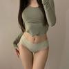 Ropa Interior Sexy Original de Estilo Japonés con Encaje para Mujer y Niña, Cintura Baja sin Costuras, Deseo Puro Dulce, Entrepierna de Algodón Puro para Mujer