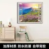 Adesivos de Parede Estéreo 3D Adesivos de Pintura de Paisagem Autoadesivos Sala de Estar Quarto Parede de Fundo Decoração Janela Falsa Mural de Paisagem