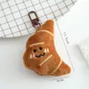 Novo bonito desenho animado vegetal pão boneca pingente menina pelúcia boneca pingente divertido comida brincar pingente atacado