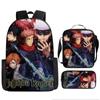 Mochila Spell Back to War Mochila Escolar para Alunos do Ensino Fundamental e Médio Mochila Polygonum Stick You Ren Fu Hei Hui Animação Five Enlightenment
