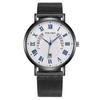 Comércio Exterior Moda Popular Calendário Padrão Romano Relógio Masculino Relógio Masculino Pulseira de Malha Pulseira Milan Relógio de Quartzo Processamento e Personalização