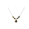 Collar Retro de Cuero con Piedra Ojo de Tigre para Mujer Chinoiserie Gargantilla Apilada Collar de Nicho Cadena para Clavícula Versátil Elegante Accesorios