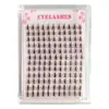 Pestañas Postizas Segmentadas de Gran Capacidad con Cabello Termofusionado, Pestañas DIY Autoinjertables, Tridimensionales, Suaves y Cómodas para Mujeres