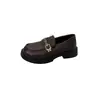 Sapatos Mocassins Plataforma de Solado Grosso para Mulheres 2026 Outono/Verão Novo Estilo Estilo Britânico Sapatos Pequenos de Couro Sapatos Femininos de Calçar Rápido Sapatos JK Sapatos Individuais
