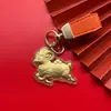Llavero de oveja de oro puro 999, trae riqueza y prosperidad, adecuado para el Año de la Oveja, cadena para teléfono de oro, charm para bolso, regalo de negocios