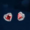 Deseo Europa y Estados Unidos los más vendidos amor micro-incrustación diamante de simulación destello circonita AAA en forma de corazón pendientes de mujer pendientes pendientes
