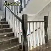 Corrimão de Escada de Madeira Maciça para Vila Casa Autoconstruída Rústica Novo Estilo Chinês Instalação Poste de Guarda-Corpo de Varanda Cerca Simples de Varanda