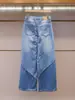 Shenzhen Nanyou Moda Fina para Mujer Verano Nuevo Estilo Casual Versátil Diseño Bloque de Color Jeans de Pierna Ancha