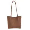 Bolsa Tote de Grande Capacidade Elegante de Alta Qualidade para o Dia a Dia Outono Casual Viagem Cesta de Legumes Bolsa de Balde Tecida Fashion