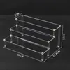 Suporte Transparente de Exibição de Figuras a Pronta Entrega Transfronteiriço, Suporte de Exibição de Colares, Estilo Minimalista em Acrílico, Suporte de Exibição em Escada de Acrílico