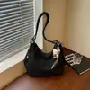 Bolsa Transversal Grande com Textura Feminina 2026 Outono Nova Retro de Ombro Único Popular Moda Trabalho Bolsa de Axila