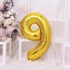 Balão de número dourado de 32 polegadas, foto de celebridade da Internet, meninos e meninas, aniversário infantil, festa de um ano, decoração de cena