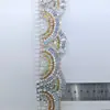 Renda Bordada com Miçangas Tridimensionais Onduladas, Acessórios de Decoração para Vestidos de Luxo Pesado, Jaqueta Estilo Tweed Headwear DIY