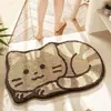 Alfombras absorbentes populares y adorables para baño, alfombras de dibujos animados para uso doméstico, adecuadas para baños, dormitorios y inodoros, con una textura de cachemira sintética