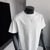 Nueva camiseta de manga corta para hombre, corte holgado, cuello redondo, camiseta básica, top versátil casual de moda de verano, ropa transpirable para hombre
