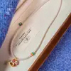 Collar de Perlas para Caballo Mecedora Color Oro Arena Estilo Mismo de la Tienda de Oro Puzuo, Infantil, de Moda, Exquisito y Versátil Cadena para Clavícula para tu Novia