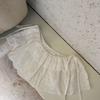 Estilo Coreano Doble Capa Blanco Bordado Encaje Apilado Cortina de Pedos Estilo Ballet Encaje Elástico Falda Corta Cubre Cadera Minifalda Cortina de Moda