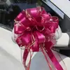 Decoração de Natal Transfronteiriça 6,4cm Tamanho Grande Flor Puxada à Mão Arranjo de Casamento Decoração de Carro de Casamento Bola de Flores Fita