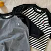 Camiseta base de manga raglán para niños y hombres, estilo nuevo de primavera y otoño, con bloques de color para niños pequeños, 100% algodón, camiseta de manga larga para bebé, top elegante para mujer
